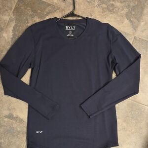 BYLT Basics Deep Blue Long Sleeve Tee